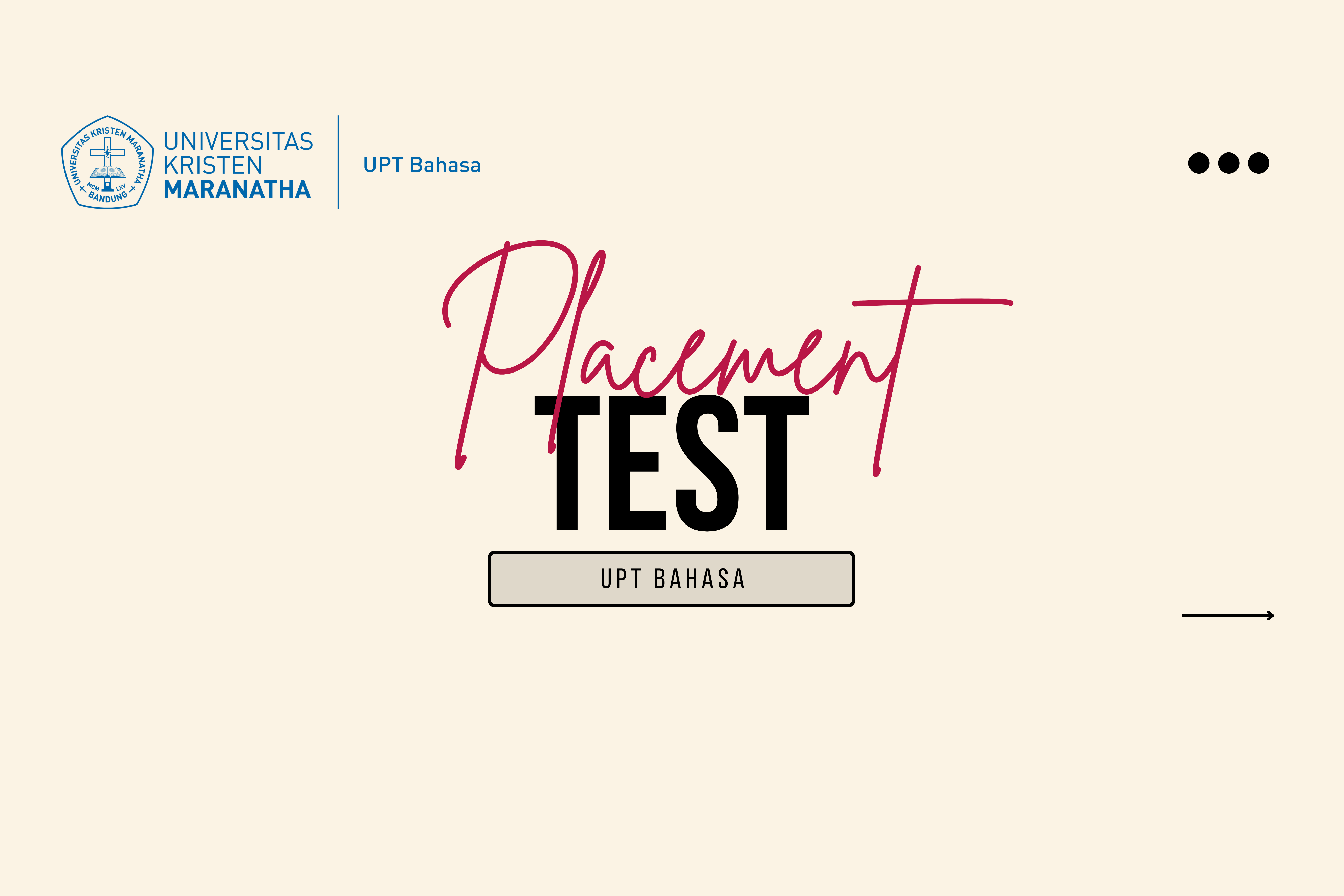 Maranatha Placement Test 01